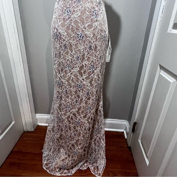 Dress the Population Helen Sleeveless Wrap Top Lace Gown size large NWT - Picture 14 of 15